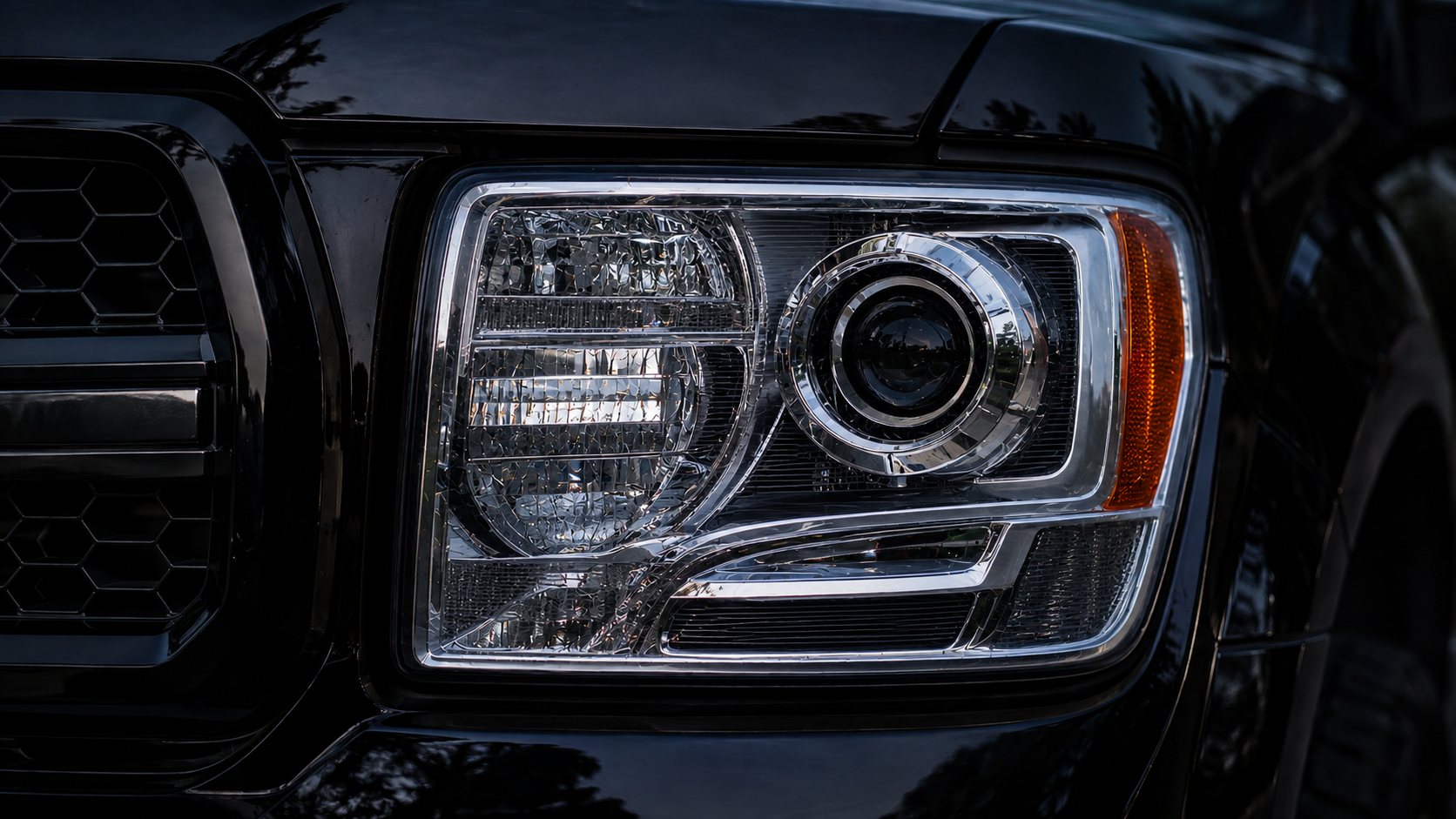Crystal-clear restored headlight